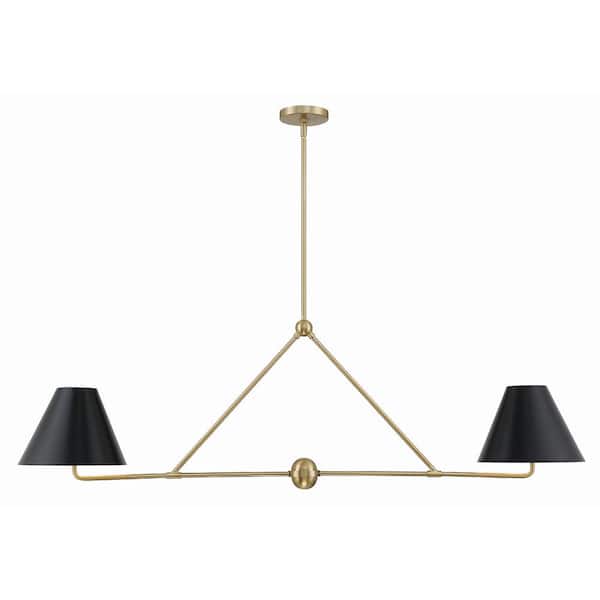 Crystorama Xavier 4-Light Vibrant Gold Chandelier with Steel Shade