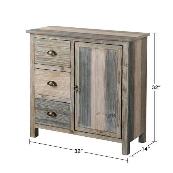 StyleCraft Sanibel Three Drawers and One Door Accent Cabinet