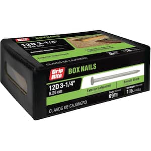 #10 x 3-1/4 in. 12-penny Hot Galvanized Steel Box Nails 1 lb. Box