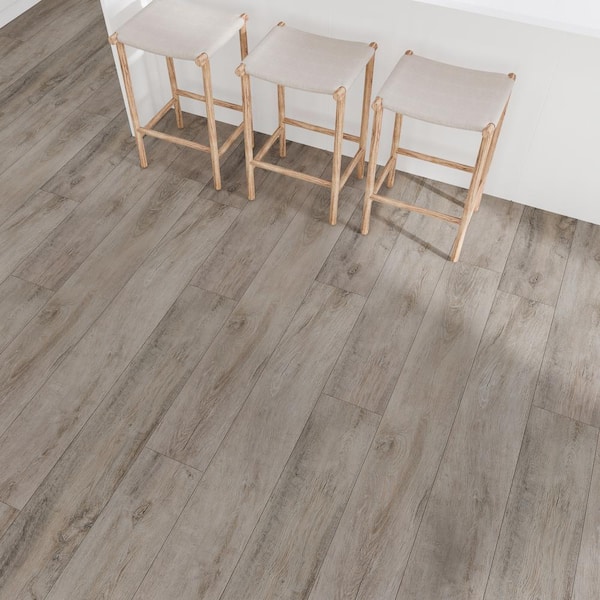 Take Home Sample - Amare Gilded Slate 20 MIL x 7 in. W x 60 in. L Click Lock Waterproof Vinyl Plank Flooring