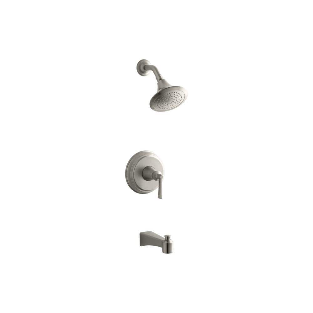 Archer Single-Handle 1-Spray 2.5 GPM Tub and Shower Faucet with Lever Handle in Vibrant Brushed Nickel Archer Single-Handle 1-Spray 2.5 GPM Tub and Shower Faucet with Lever Handle in Vibrant Brushed Nickel