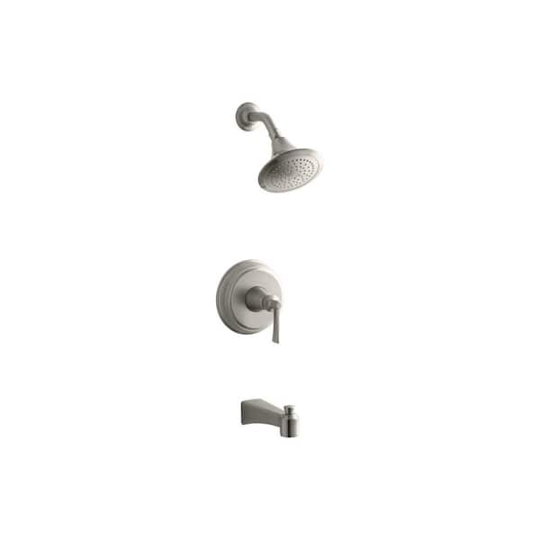Archer Single-Handle 1-Spray 2.5 GPM Tub and Shower Faucet with Lever Handle in Vibrant Brushed Nickel Archer Single-Handle 1-Spray 2.5 GPM Tub and Shower Faucet with Lever Handle in Vibrant Brushed Nickel