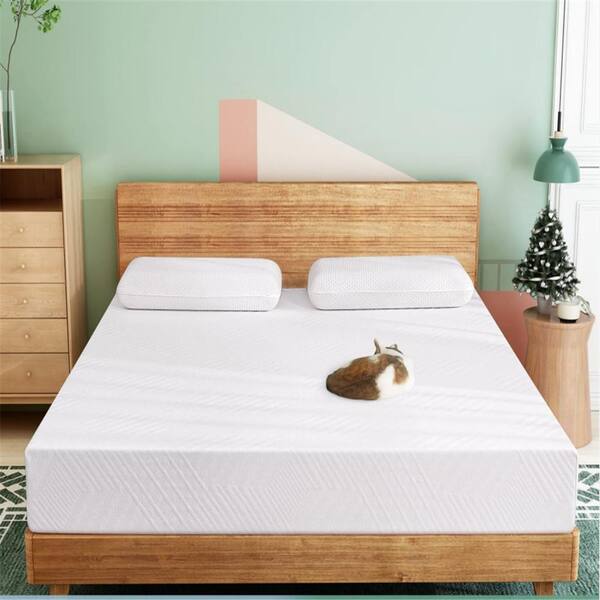 Silverpark 8 in. Medium Firm Memory Foam Tight Top Bed-in-a-Box with Breathable Removable Quilted Cover Twin White Mattress