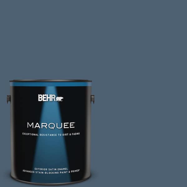 BEHR MARQUEE 1 gal. #PPU14-19 English Channel Satin Enamel Exterior Paint & Primer