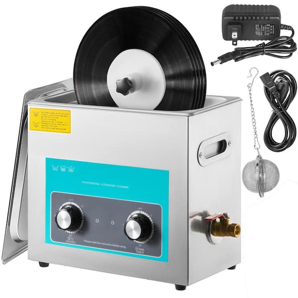 VEVOR Ultrasonic Vinyl Record Cleaner 6 L 1.60 Gal. Ultrasonic Cleaning  Machine 40 KHZ for Records, Jewelry, Glasses QXNGDHJ6L110V3HG1V1 - The Home  Depot