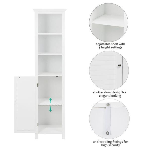 Glitzhome 20-in W x 24.1-in H 3-Tier Mounted Wood Baskets & Organizers