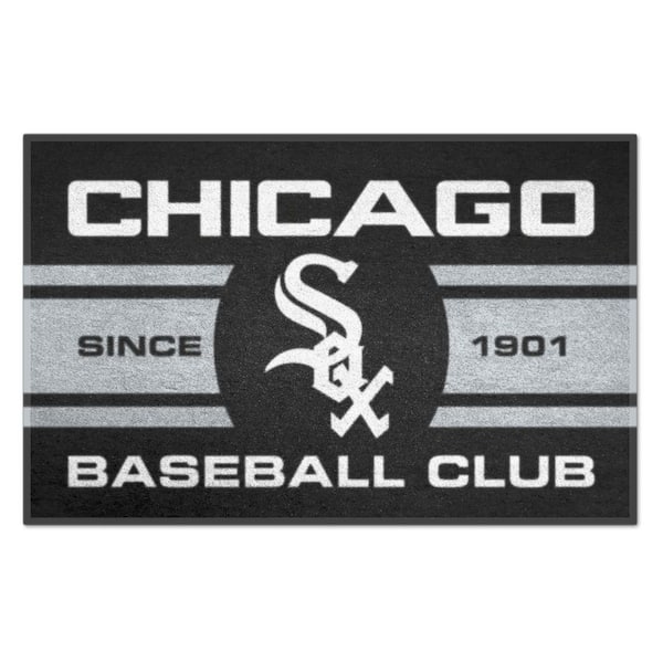 MLB Chicago White Sox Black 2 ft. x 3 ft. Area Rug