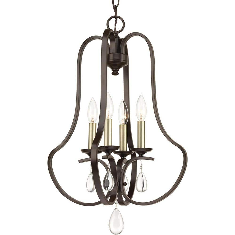 Progress Lighting Anjoux Collection 4-Light Antique Bronze Pendant  P500099-020 - The Home Depot