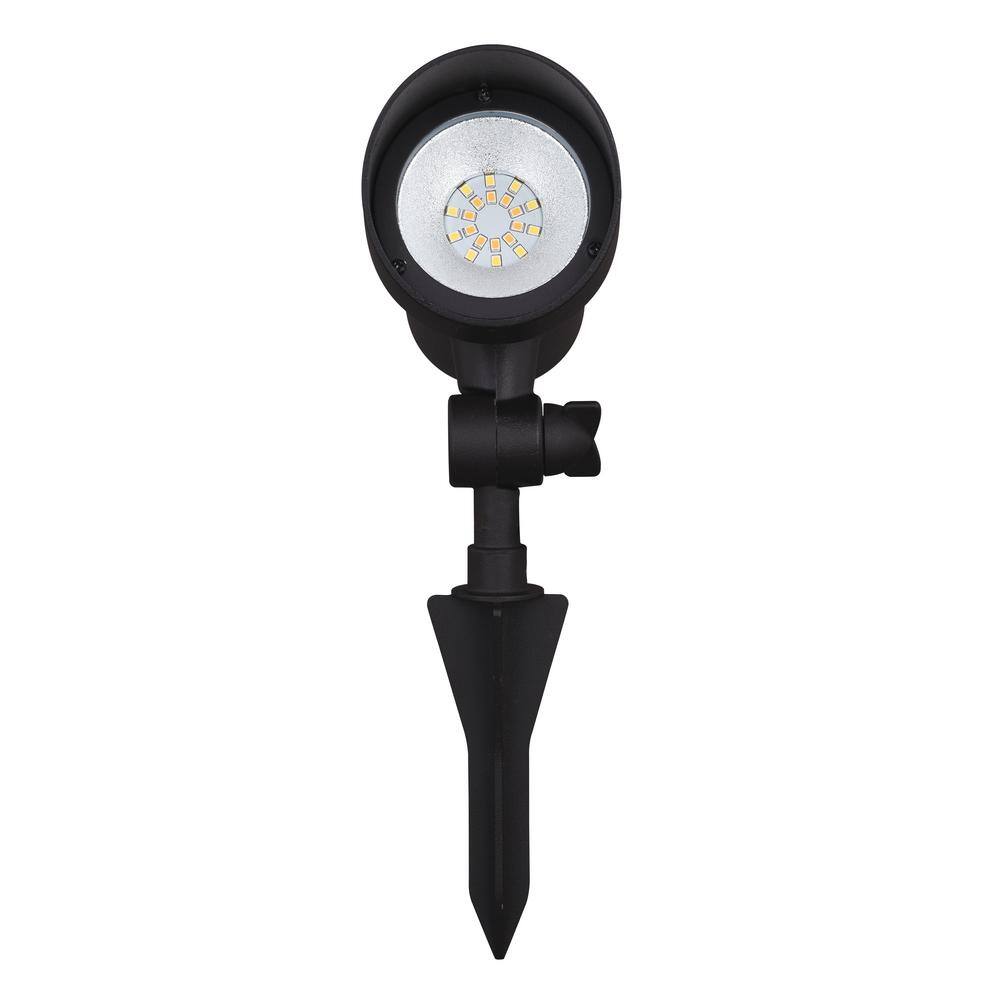 Black Aluminum Low-Voltage LED Outdoor Flood Light