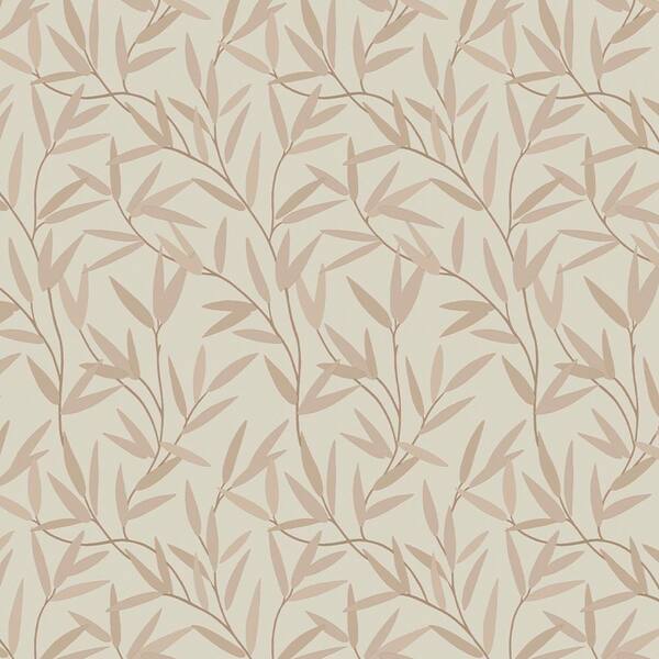 Laura Ashley Willow Leaf Natural Non Woven Unpasted Removable Strippable Wallpaper