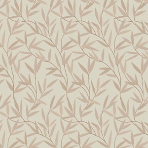 Willow Leaf Natural Unpasted Removable Wallpaper Sample