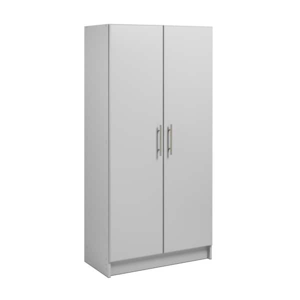 Wood Freestanding Garage Cabinet in Light Gray (32 in. W x 65 in. H x 16 in. D)