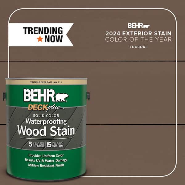 BEHR DECKplus 1 gal. #SC-141 Tugboat Solid Color Waterproofing Exterior Wood Stain