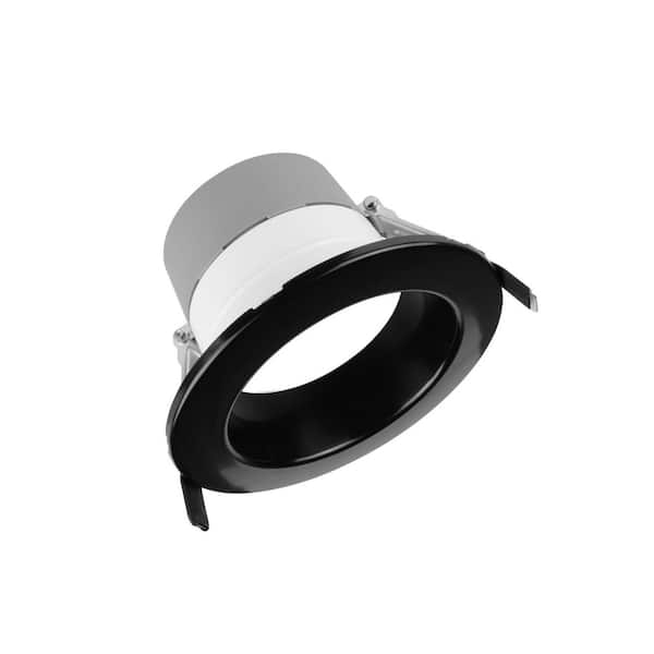 CLRv3 4 in. Selectable CCT Canless Black Commercial Integrated LED Recessed Light Trim