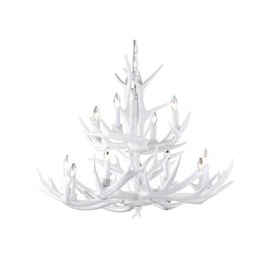 White Antler Chandeliers Lighting The Home Depot White Antler Chandeliers Lighting, Modern White Antler Chandelier