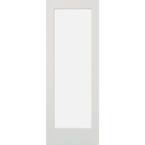 Krosswood Doors 28 in. x 96 in. Shaker 1-Panel Primed Solid Hybrid Core ...