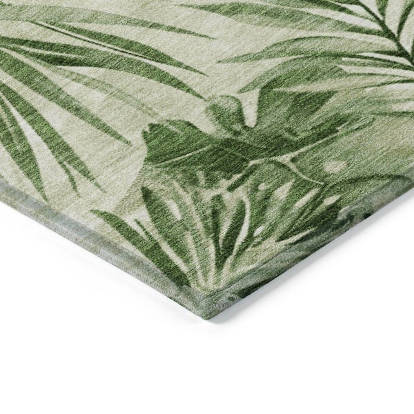 Chantille Machine Washable Indoor/Outdoor Abstract ACN1886 Aloe 9 ft. x 12 ft. Accent Rug