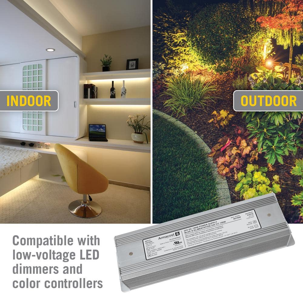 Silver 150W Indoor/Outdoor LED Power Supply
