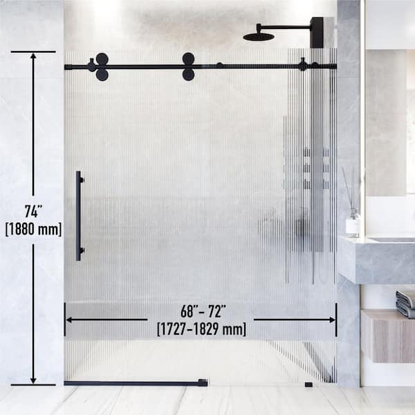 Modern Fluted Matte Black Wall-Mounted Bathroom Towel Rack +