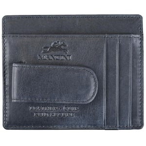 Bellagio Collection Grey Leather Deluxe RFID Money Clip