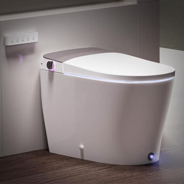 Elongated Electric Heated Bidet Toilet 1.06 GPF in Bronze Red with Auto Open/Flush for Refined Bathrooms
