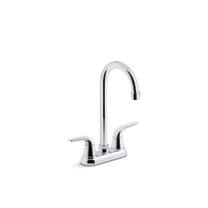 Jolt 2-Handle Bar Sink Faucet in Polished Chrome