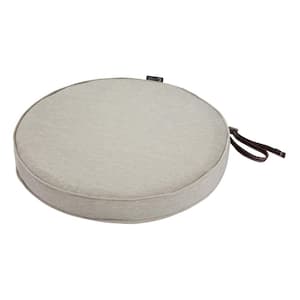 Montlake Fade Safe Heather Grey 18 in. Round Outdoor Seat Cushion