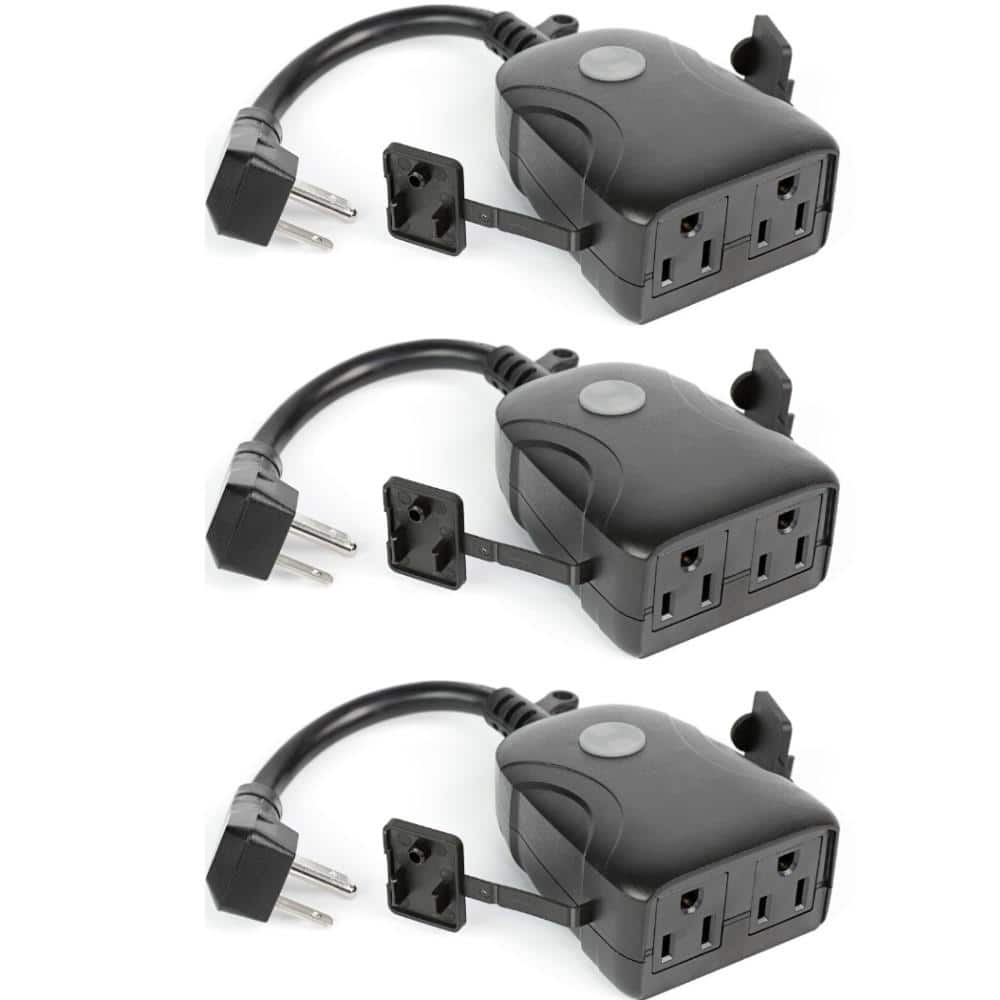 15 Amp 120-Volt Outdoor Smart Wi-Fi Dual Outlet Wall Plug-In, No Hub Required (3-Pack) price history on PriceWatchPro