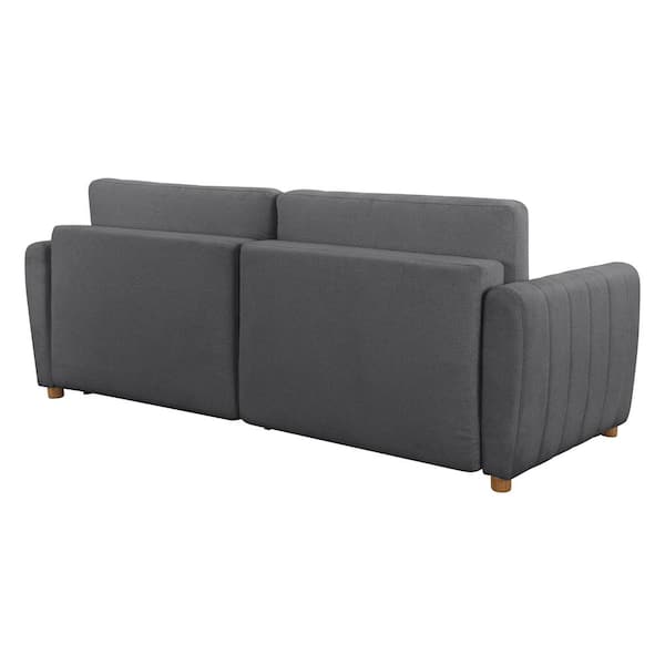 Serta Giles 91.7 in. Charcoal Polyester Queen Size Convertible