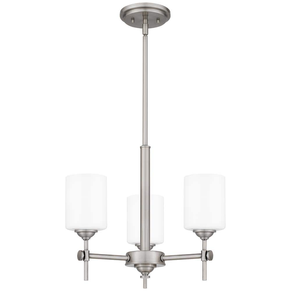 Aria 17" Polished Nickel and Glass 3-Light Pendant