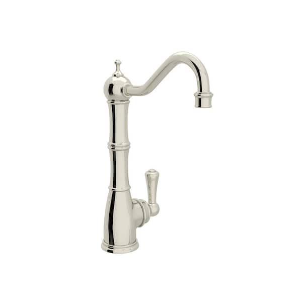 Edwardian Era Single-Handle Beverage Faucet in Polished Nickel