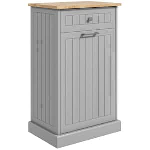 Gray 35.5 in. H Storage Cabinet with Drawer