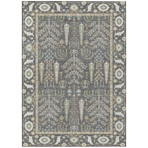 Chantille Machine Washable Indoor/Outdoor Abstract ACN2819 Gray 9 ft. x 12 ft. Area Rug