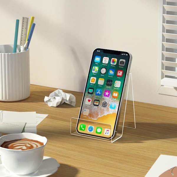 6-Pack Clear Acrylic Book Stand Transparent Display Holder Multi-Function Easel Stand for Album CD Magazine Plate