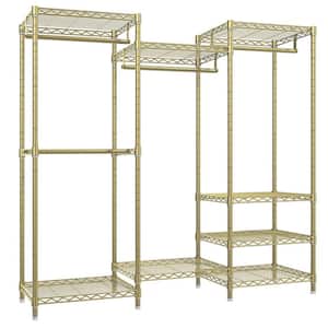 Gold Metal Heavy Duty Garment Clothes Rack 69 in. W x 76 in. H