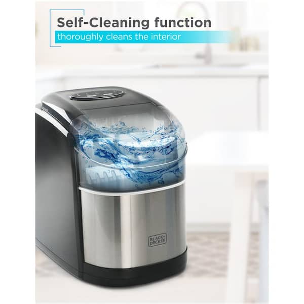 BLACK+DECKER Self-Cleaning Portable Ice Machine with 26-Lb