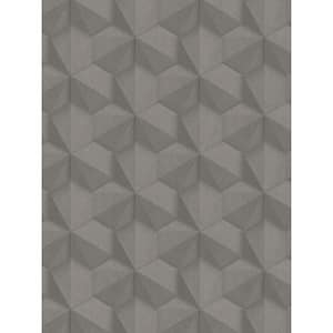 Tri-Hexagonal Taupe Paper Strippable Roll (Covers 57 sq. ft.)