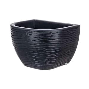 Small Black Plastic Resin Indoor and Outdoor Wall Planter