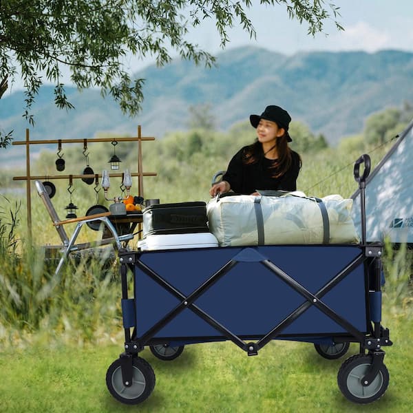 3.0 cu. ft. Wagon Cart 200 lbs. Load Collapsible Folding