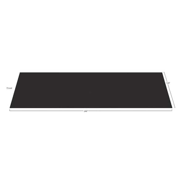 G-Floor Lite Diamond Tread Pattern Midnight Black Vinyl Rollout Garage  Flooring Protector Mat for The Garage and Beyond - 7'6 x 14' Size