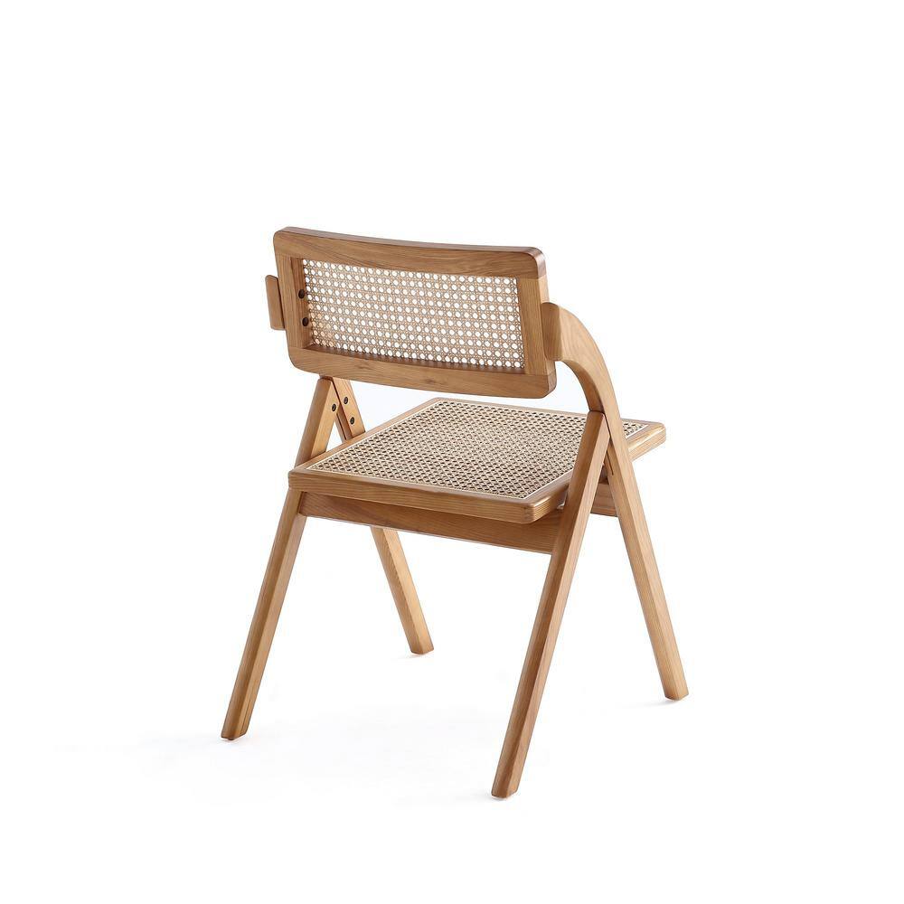 Lambinet Nature Cane Folding Side Chair Set in Ash Wood
