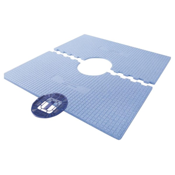 USG Durock Brand 48 in. x 48 in. Pre-Sloped Shower Tray with Center Drain