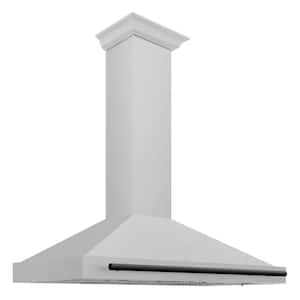 Autograph Edition 48 in. 400 CFM Ducted Wall Mount Range Hood in Fingerprint Resistant Stainless & Matte Black