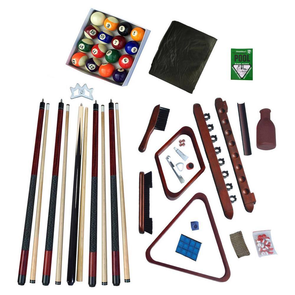 Deluxe Billiards Accessory Kit with Mahogany Finish