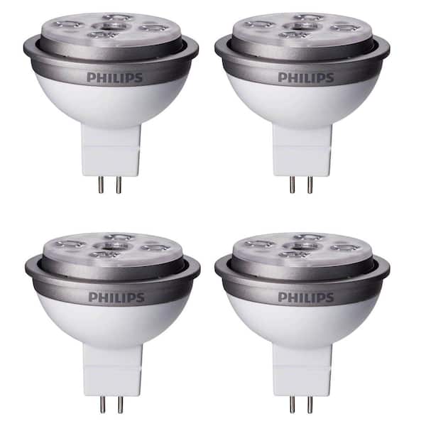 Philips 35-Watt Equivalent MR16 Dimmable LED Floodlight Bulbs (E*) Bright White (3,000K) (4-Pack)