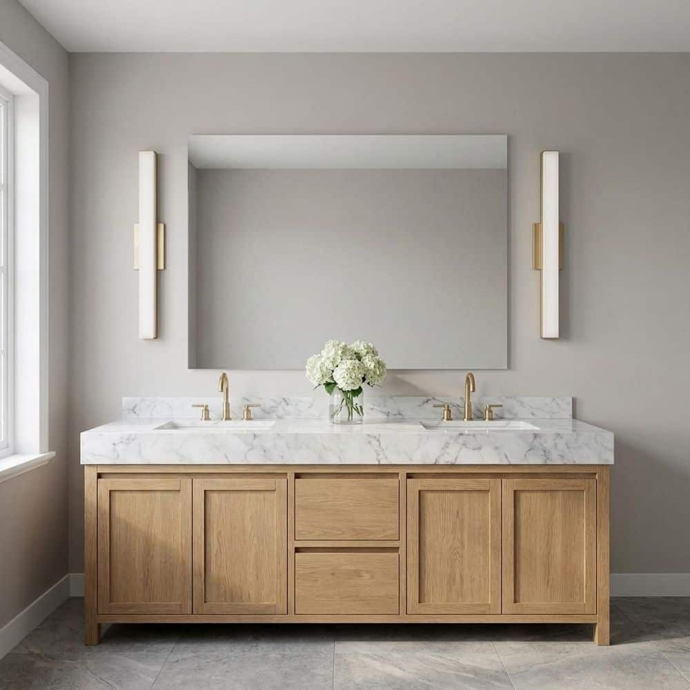 Panna 36 in. W x 3 in. H Satin Brass Modern Dimmable LED Bathroom Vanity Light with White Acrylic Diffusor price history on PriceWatchPro