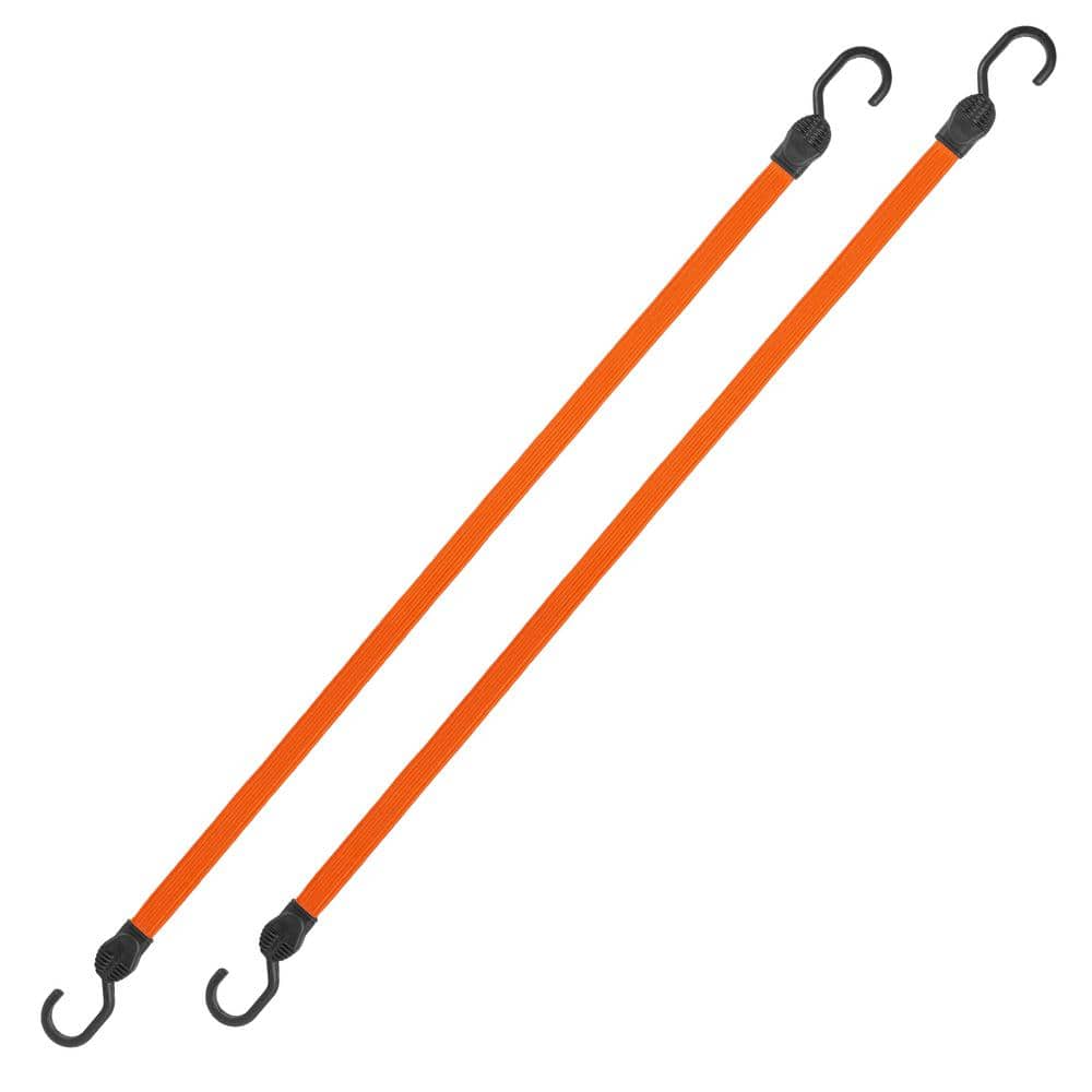 The Perfect Bungee Adjustable Bungee Strap with Molded Nylon Hook End 36  OAL, Safety Orange AS36NG - 54645395 - Penn Tool Co., Inc