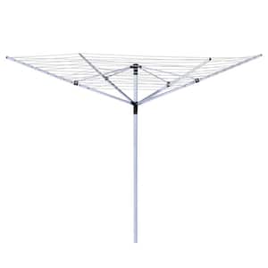 6 ft. White Retractable Outdoor Umbrella Dryer