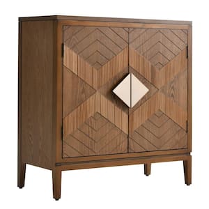 Rich Brown 14 in. W Enhanced Vintage Cabinet Dresser with Artisan Doors and Predominantly Solid Wood