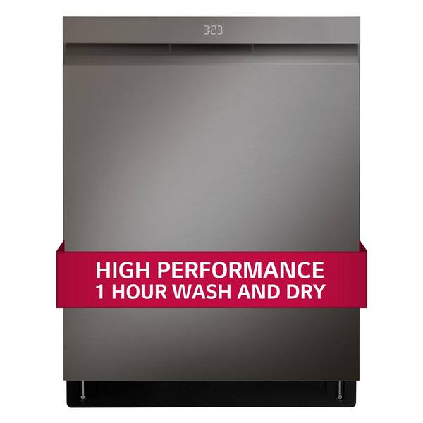 LG Electronics 24 in. PrintProof Black Stainless Steel Top Control